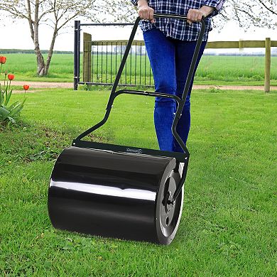Heavy Duty Garden Lawn Weighted Roller To Flatten Ground With Steel Build