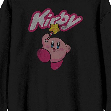Men's Kirby Vintage Character Logo Long Sleeve Tee
