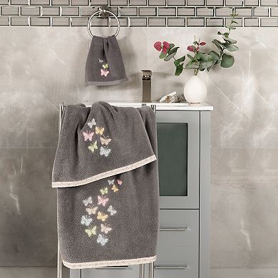 Linum Home Textiles Turkish Cotton Mariposa 3-piece Embellished Towel Set