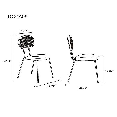 MANHATTAN COMFORT Jardin Dining Chair 2-piece Set