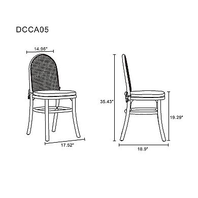 MANHATTAN COMFORT Paragon Dining Chair 4-piece Set