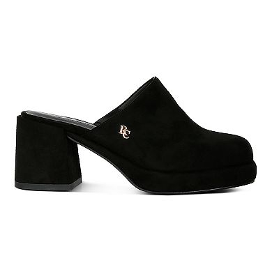 Rag & Co Delaunay Women's Suede Heeled Mules 