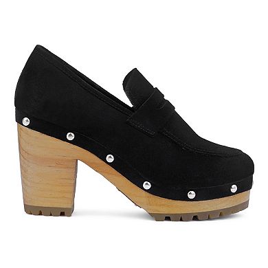 Rag & Co Osage Women's Suede Heeled Clogs