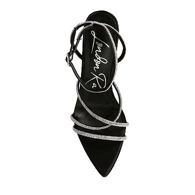 London Rag Dare Me Women's Embellished Stiletto Sandals
