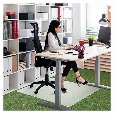 Floortex Ecotex® Polypropylene Rectangular Chair Mat for Carpets - 30" x 47"