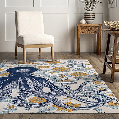 nuLoom Patricia Machine Washable Octopus Area Rug