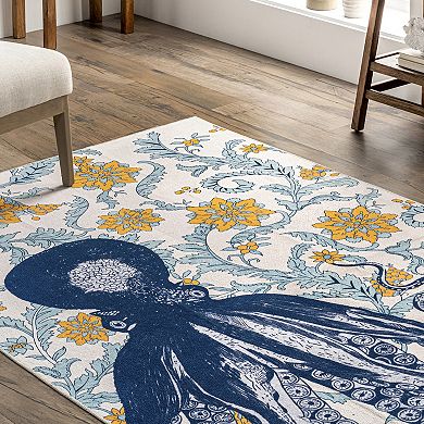 nuLoom Patricia Machine Washable Octopus Area Rug