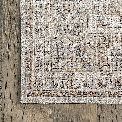 nuLoom Deadra Vintage Floral Machine Washable Area Rug