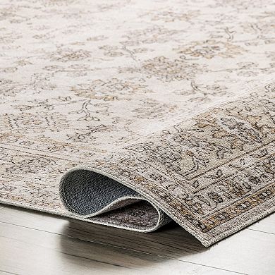 nuLoom Deadra Vintage Floral Machine Washable Area Rug