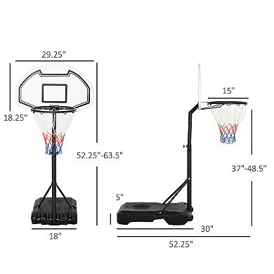 Outdoor Basketball Hoop System Pool Water Sport Game Play Outdoor Adjustable