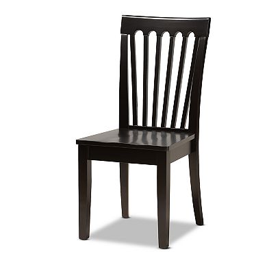 Baxton Studio Erion Dining Chair & Table 7-piece Set