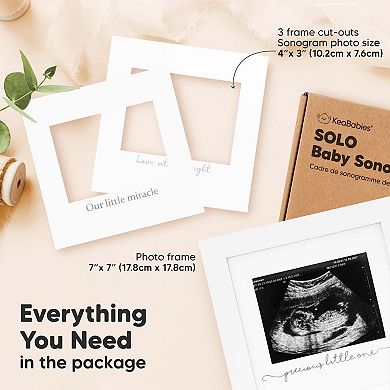 Keababies Solo Baby Sonogram Picture Frame, Ultrasound Picture Frames For Pregnancy Announcements