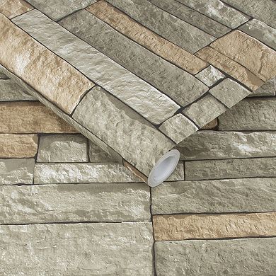 Superfresco Faux Ledgestone & Terracotta Removable Wallpaper