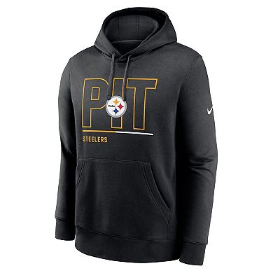 Men's Nike Black Pittsburgh Steelers City Code Club Fleece Pullover Hoodie