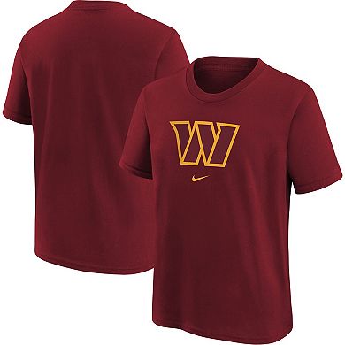 Youth Nike Burgundy Washington Commanders Logo T-Shirt