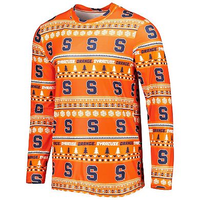 Men's Concepts Sport Orange Syracuse Orange Swivel Long Sleeve T-Shirt & Pants Sleep Set
