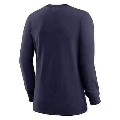 Women's Nike College Navy Seattle Seahawks Prime Split Long Sleeve T-Shirt
