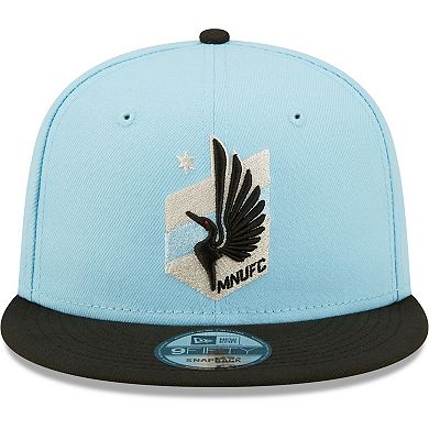 Men's New Era Light Blue/Black Minnesota United FC Two-Tone 9FIFTY Snapback Hat