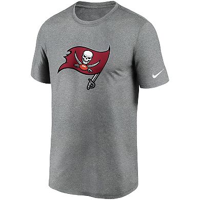 Men's Nike Heathered Pewter Tampa Bay Buccaneers Logo Essential Legend Performance T-Shirt