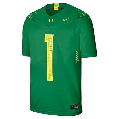Men's Nike #1 Green Oregon Ducks Game Jersey