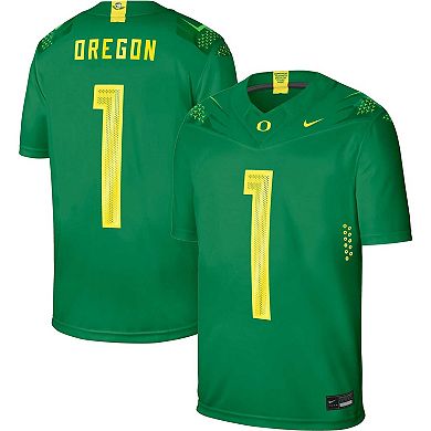 Men's Nike #1 Green Oregon Ducks Game Jersey