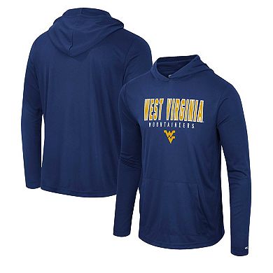 Men's Colosseum Navy West Virginia Mountaineers Team Color Rival Hoodie Long Sleeve T-Shirt