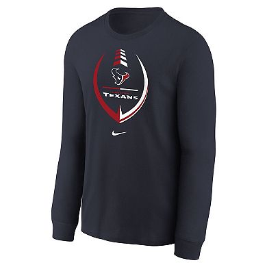Toddler Nike Navy Houston Texans Icon Long Sleeve T-Shirt