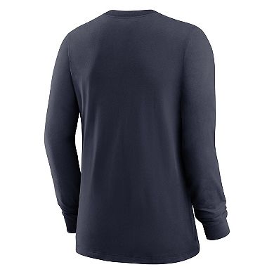 Women's Nike Navy Chicago Bears Prime Split Long Sleeve T-Shirt