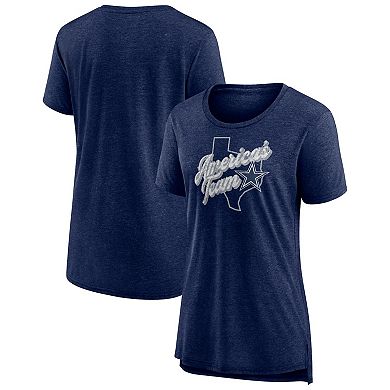 Women's Fanatics Branded Heather Navy Dallas Cowboys Hometown First Down T-Shirt