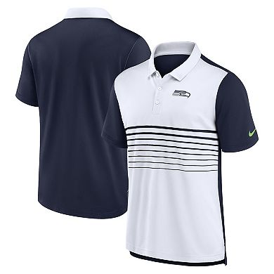 Men's Nike College Navy/White Seattle Seahawks Fashion Performance Polo