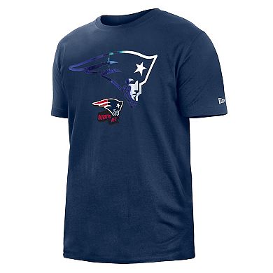 Men's New Era Navy New England Patriots 2022 Sideline Ink Dye T-Shirt