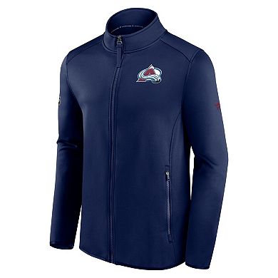 Men's Fanatics Branded Navy Colorado Avalanche Authentic Pro Rink Fleece Full-Zip Jacket