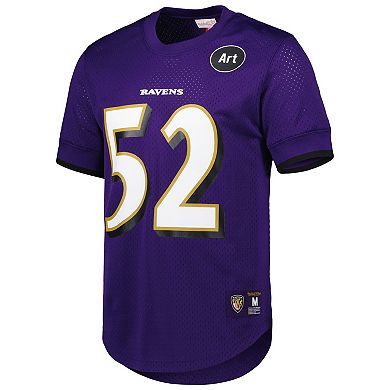 Men's Mitchell & Ness Ray Lewis Purple Baltimore Ravens Retired Player Name & Number Mesh Top