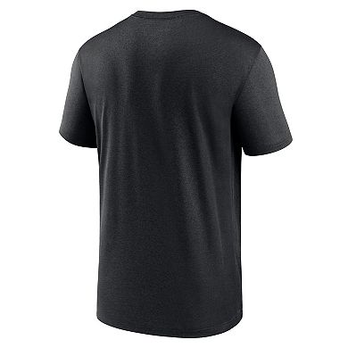 Men's Nike Black Pittsburgh Steelers Horizontal Lockup Legend Performance T-Shirt