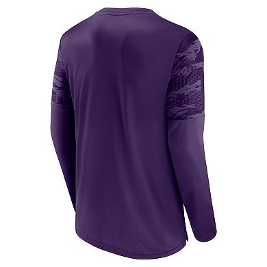 Men's Fanatics Branded Purple/Black Baltimore Ravens Square Off Long Sleeve T-Shirt
