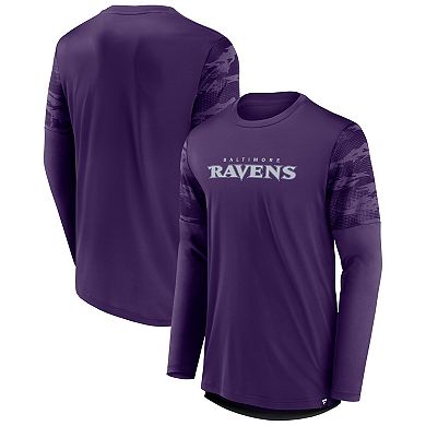 Men's Fanatics Branded Purple/Black Baltimore Ravens Square Off Long Sleeve T-Shirt
