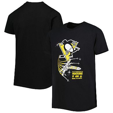 Youth Black Pittsburgh Penguins Rebel Alliance T-Shirt
