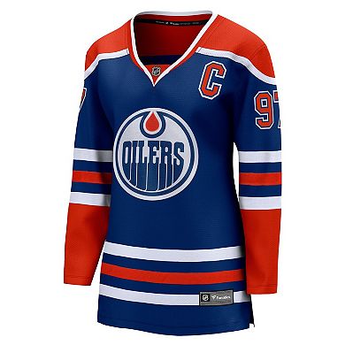 Women's Fanatics Branded Connor McDavid Royal Edmonton Oilers Home Premier Breakaway Player Jersey