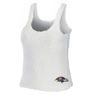 Women's WEAR by Erin Andrews Cream Baltimore Ravens Plus Size Cozy Scoop Neck Tank Top & Pants Set