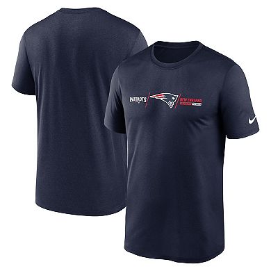 Men's Nike Navy New England Patriots Horizontal Lockup Legend T-Shirt