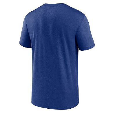 Men's Nike Royal New York Giants Horizontal Lockup Legend T-Shirt