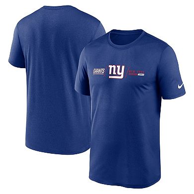 Men's Nike Royal New York Giants Horizontal Lockup Legend T-Shirt