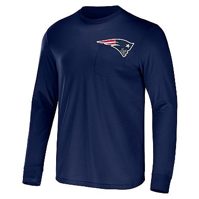 Men's NFL x Darius Rucker Collection by Fanatics Navy New England Patriots Team Long Sleeve T-Shirt