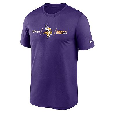 Men's Nike Purple Minnesota Vikings Horizontal Lockup Legend Performance T-Shirt