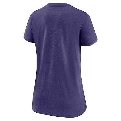 Women's Nike Heathered Purple Baltimore Ravens Lock Up Tri-Blend V-Neck T-Shirt