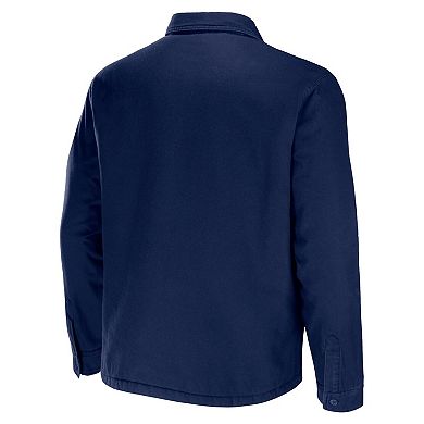 Men's NFL x Darius Rucker Collection by Fanatics Navy New England Patriots Canvas Button-Up Shirt Jacket