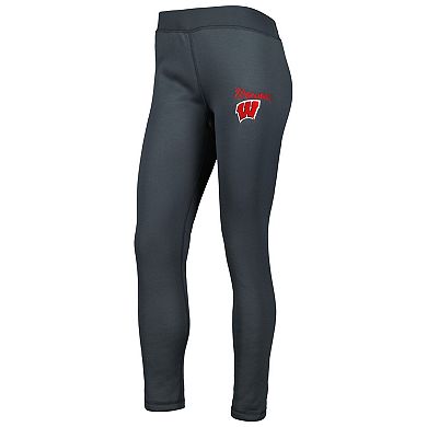 Women's Concepts Sport Charcoal Wisconsin Badgers Upbeat Sherpa Leggings