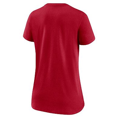 Women's Nike Heathered Red Tampa Bay Buccaneers Lock Up Tri-Blend V-Neck T-Shirt