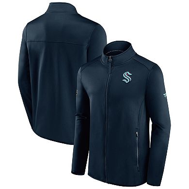 Men's Fanatics Branded Deep Sea Blue Seattle Kraken Authentic Pro Rink Fleece Full-Zip Jacket