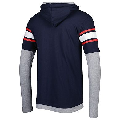 Men's New Era Navy New England Patriots Long Sleeve Hoodie T-Shirt
